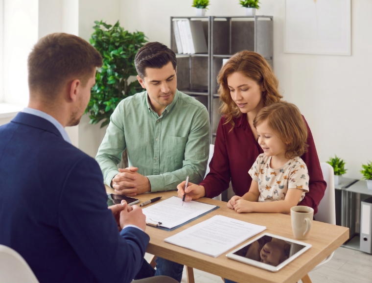 Home loan approval paperwork signing